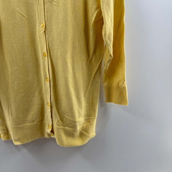 Merona Yellow Button Front Cardigan Size Medium - Picture 3 of 8